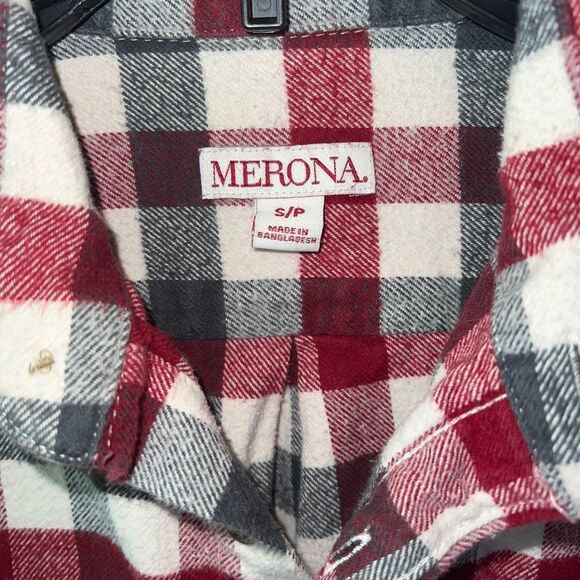 Merona Checkered Flannel Small - Picture 3 of 4